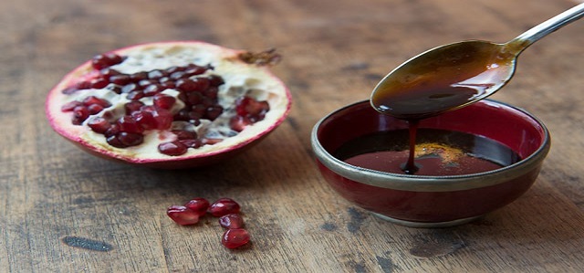 Natural sour taste of pomegranate